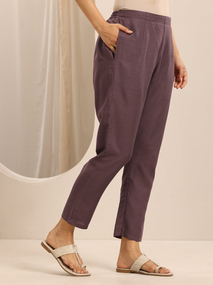 Brown Printed Silk Blend Straight Suit Set With Dupatta