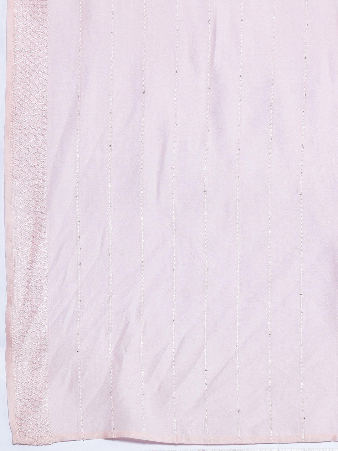 Peach Self Design Silk Blend Straight Suit With Dupatta