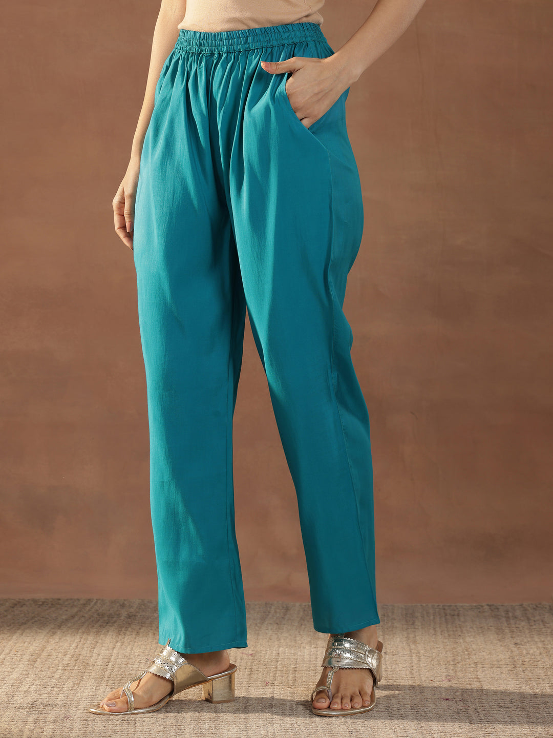 Green Yoke Design Silk Blend Straight Suit Set With Dupatta