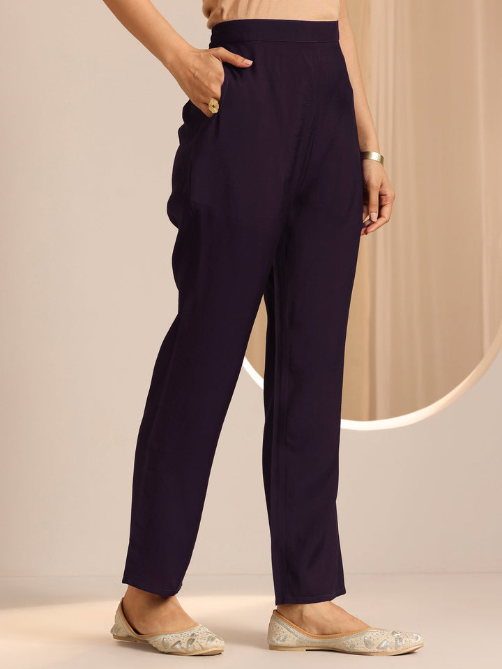 Burgundy Yoke Design Silk Blend Straight Suit Set With Dupatta