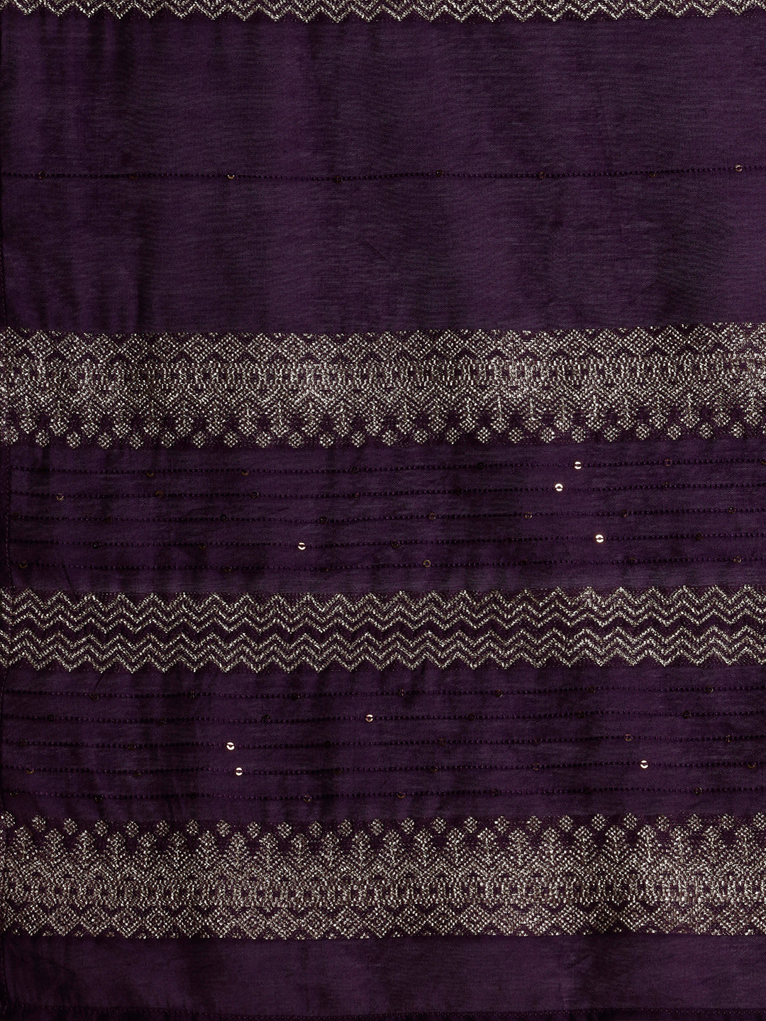 Purple Yoke Design Silk Blend Straight Suit With Dupatta