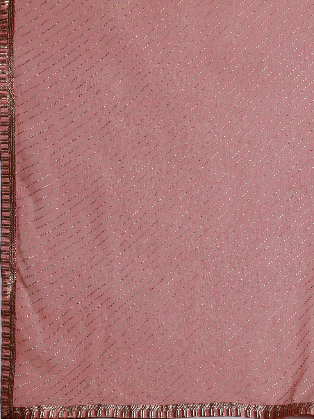 Peach Yoke Design Silk Blend Straight Suit With Dupatta