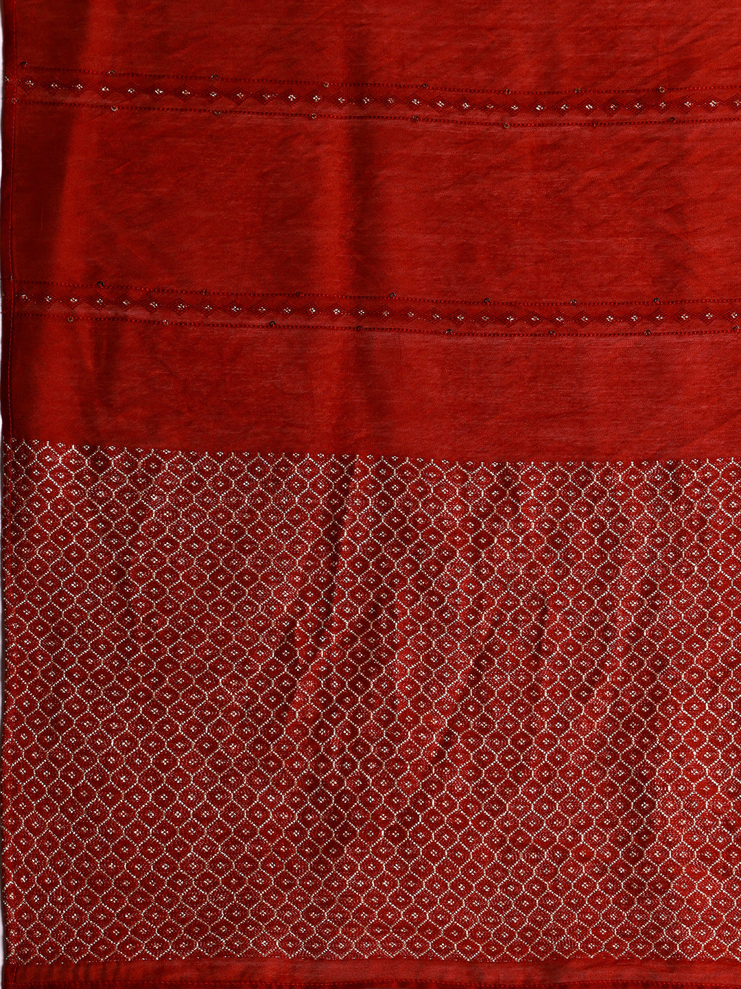 Maroon Embroidered Silk Blend Straight Suit With Dupatta