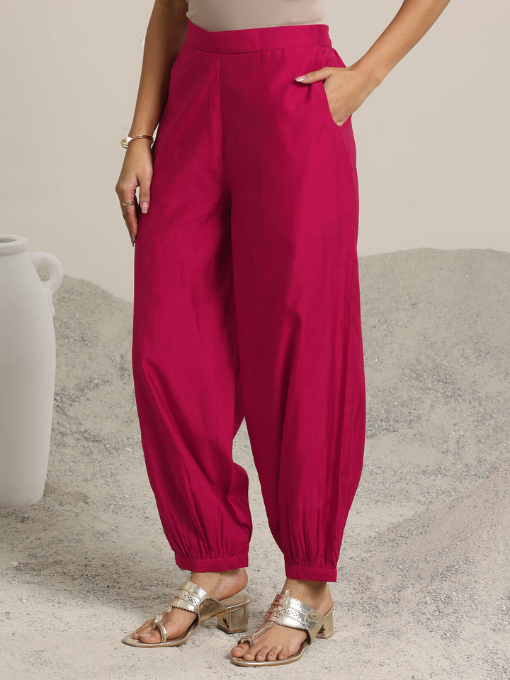 Pink Yoke Design Silk Blend Straight Suit With Dupatta