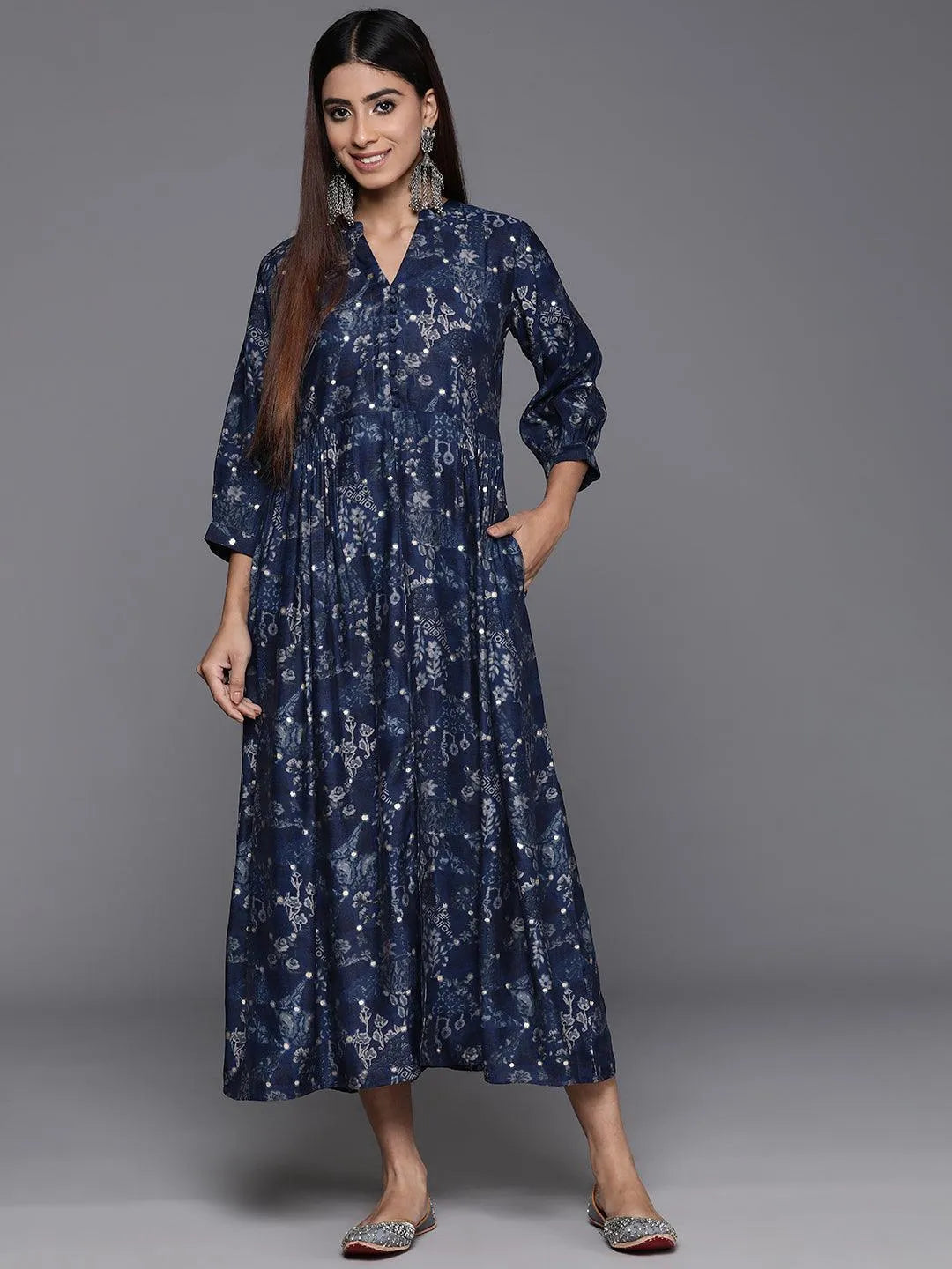 silk dress malaysia Buy Blue Printed Silk Fit and Flare Dress Online in Malaysia at $28.00