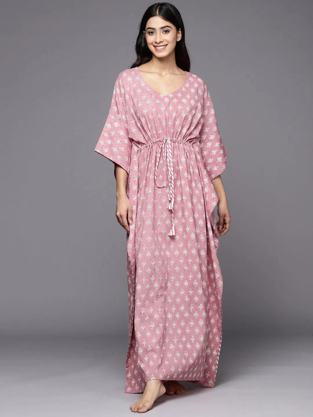 Buy Mauve Printed Cotton Nightdress Online in USA at $20.00 Buy Mauve Printed Cotton Nightdress Online in USA at $20.00