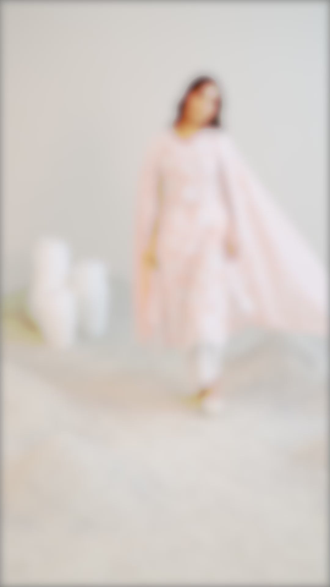 Peach Printed Cotton Straight Suit Set With Dupatta