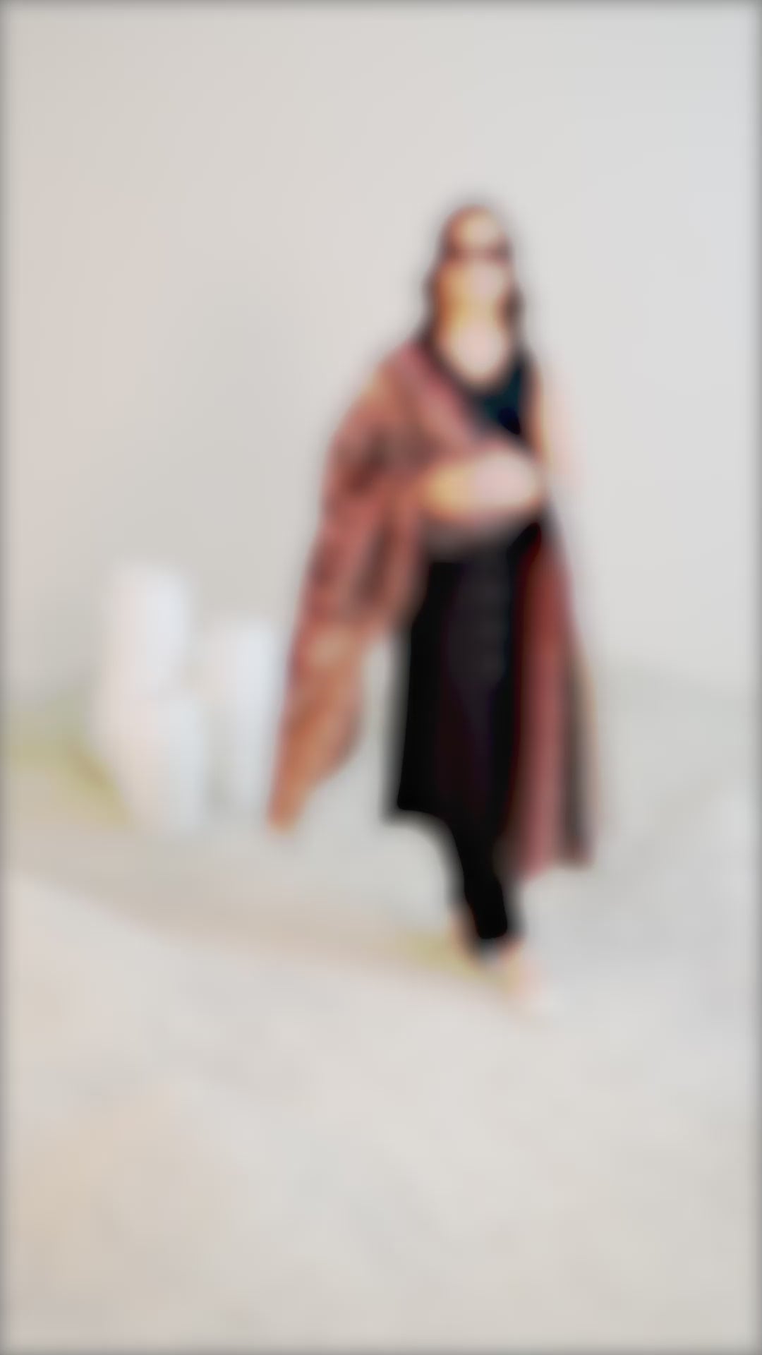 Black Woven Design Silk Blend Straight Suit Set With Dupatta