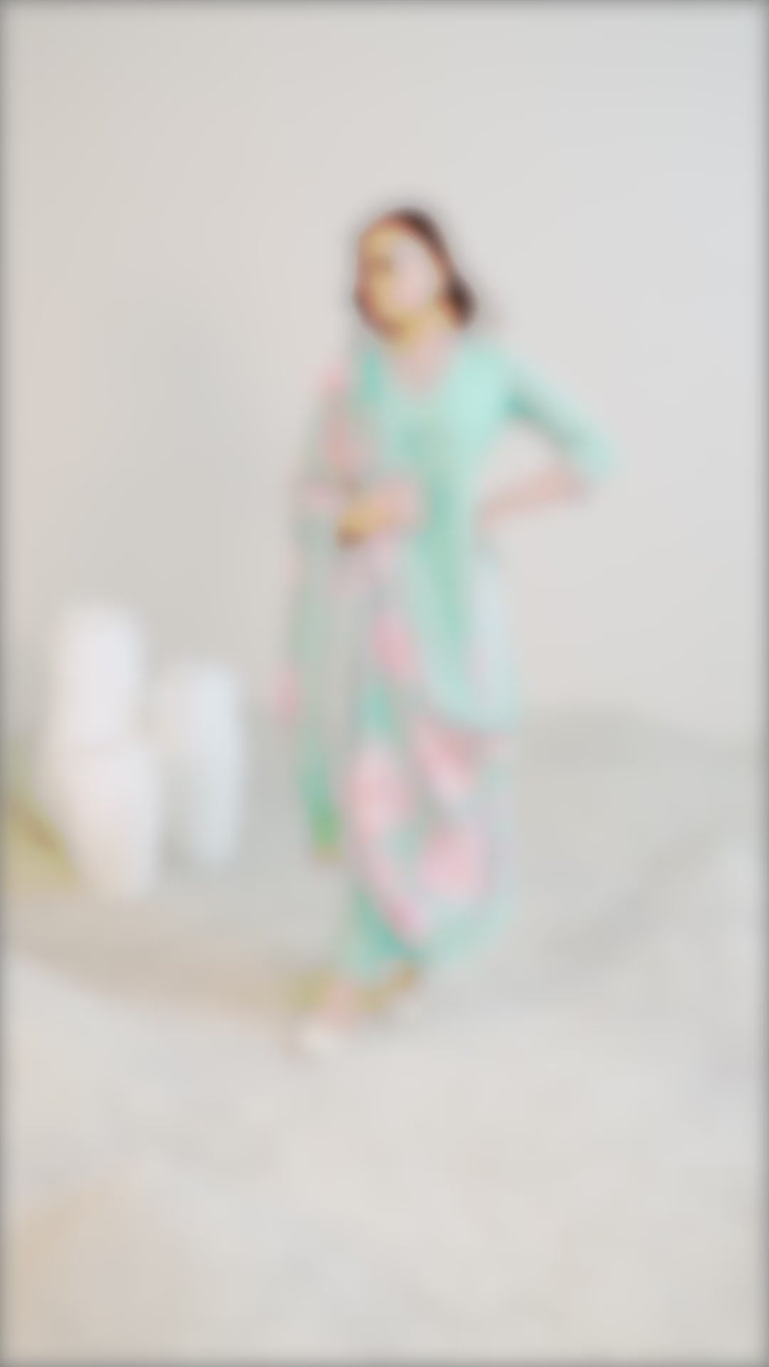 Sea Green Embroidered Cotton Straight Suit With Dupatta