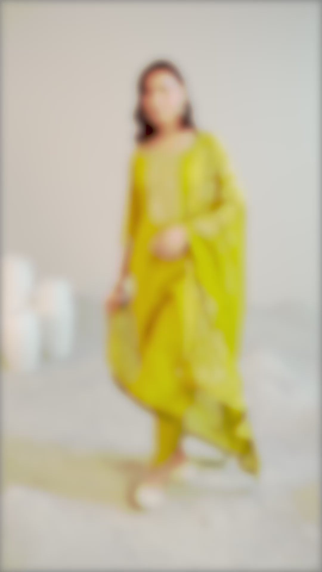 Green Yoke Design Silk Blend Straight Suit Set With Dupatta