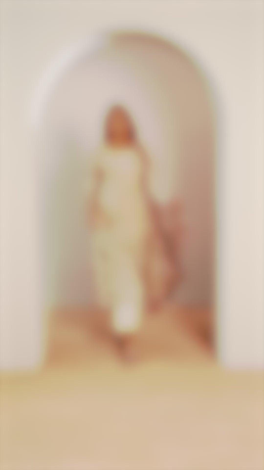 Beige Printed Silk Blend A-line Suit Sets With Dupatta