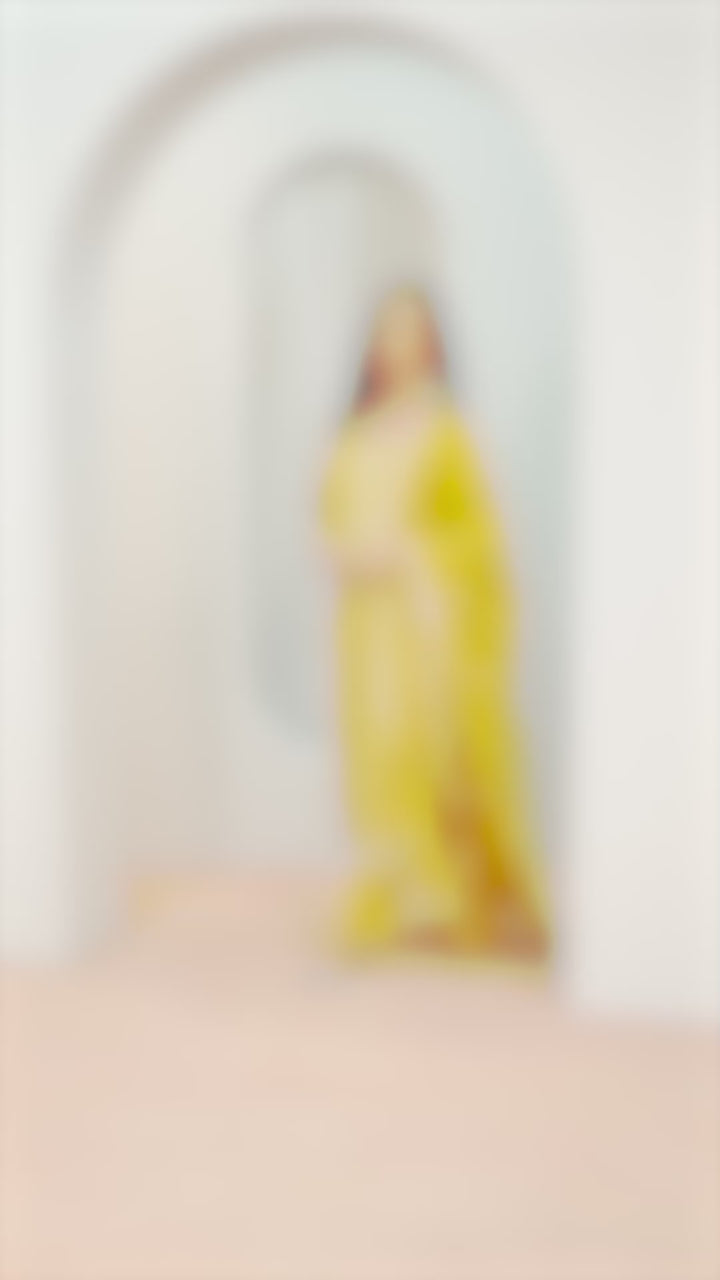 Mustard Embroidered Silk Blend Straight Suits With Dupatta