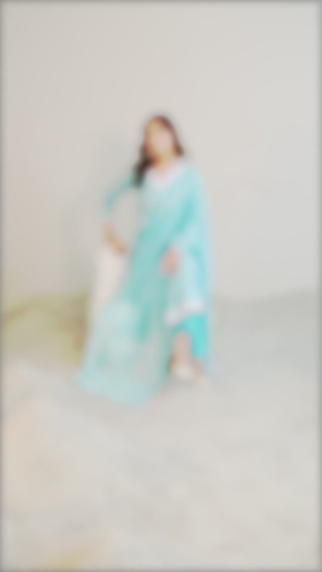 Blue Printed Cotton Straight Suit Set With Dupatta