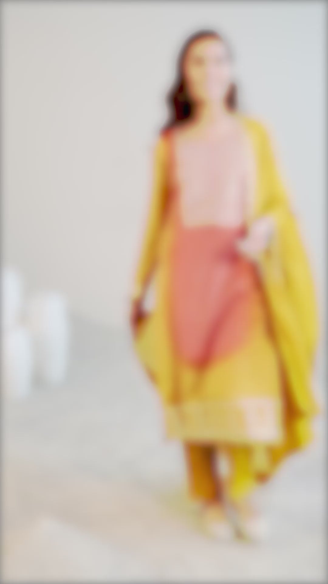 Mustard Printed Silk Blend Straight Suit Set With Dupatta