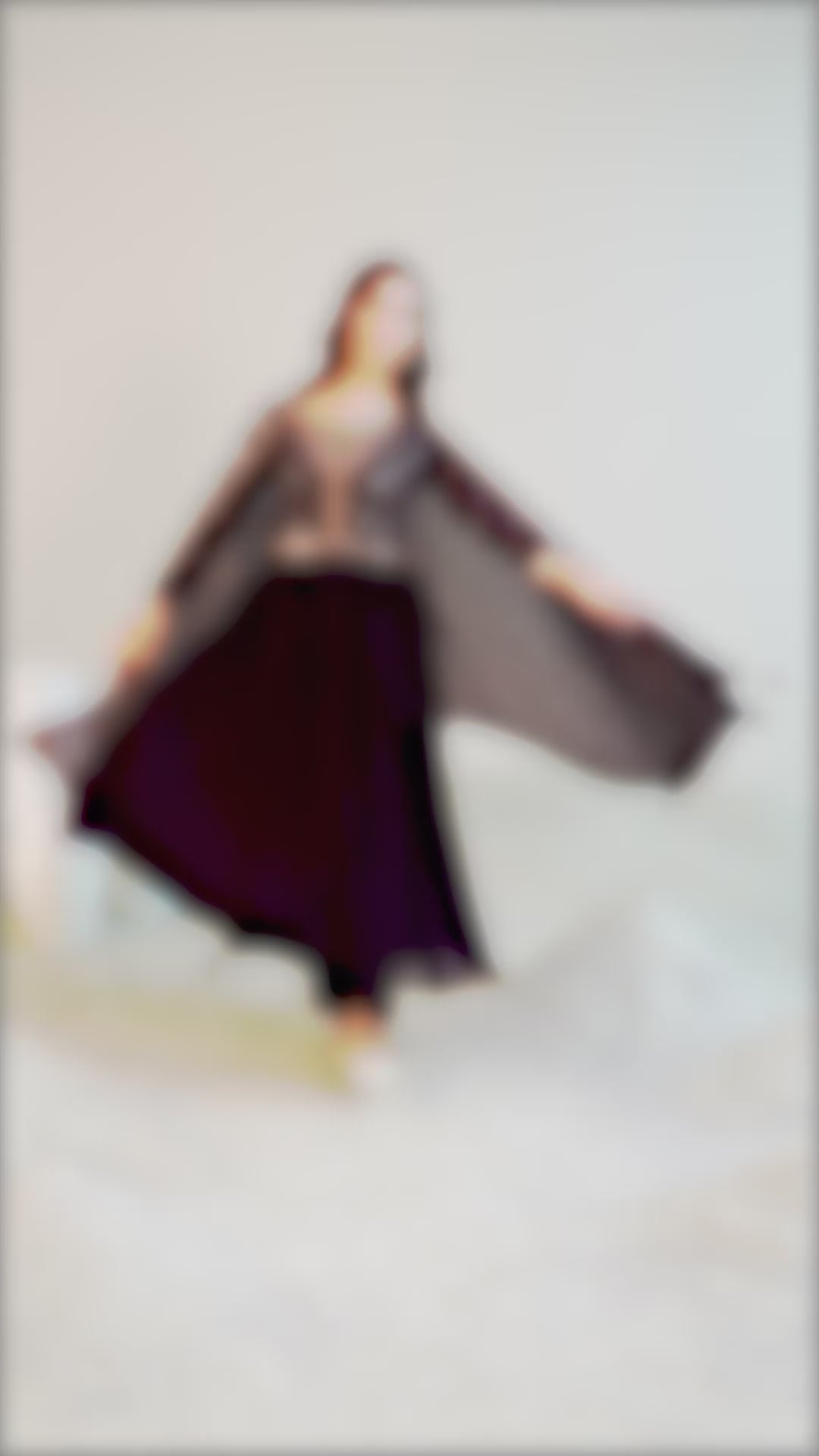 Purple Embroidered Georgette Anarkali Suit With Dupatta