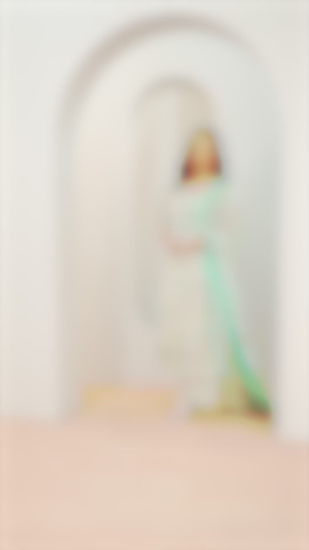 Off white Printed Silk Blend Straight Suit With Dupatta