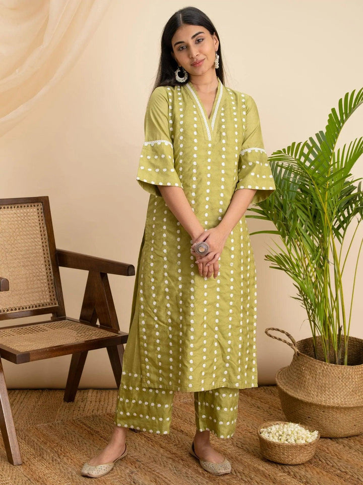 Green Embroidered Silk Kurta