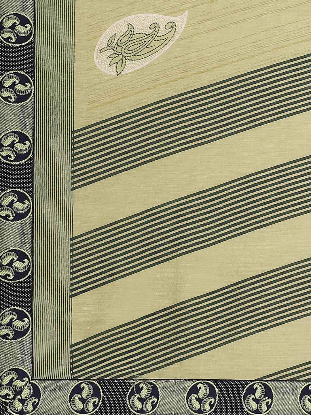 Green Printed Chiffon Saree - ShopLibas