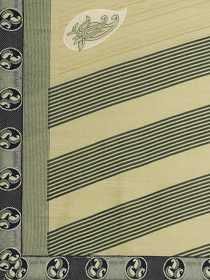 Green Printed Chiffon Saree