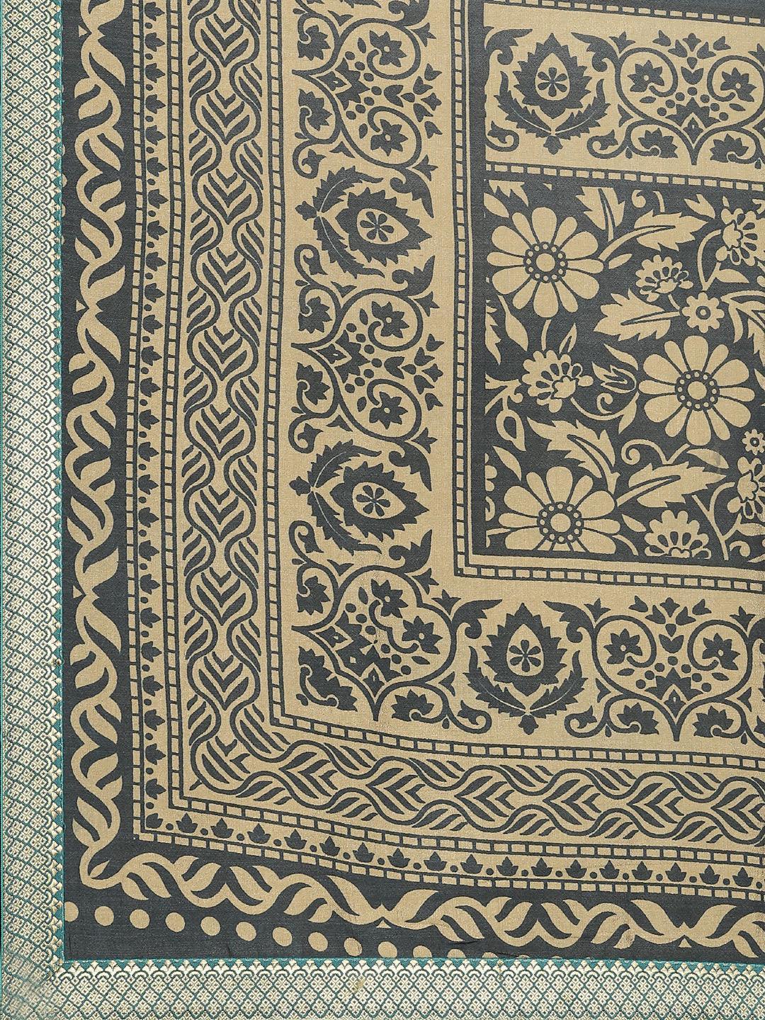 Multicoloured Printed Polyester Saree - ShopLibas