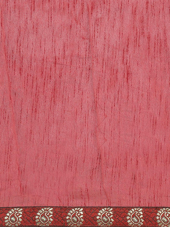 Maroon Printed Chiffon Saree