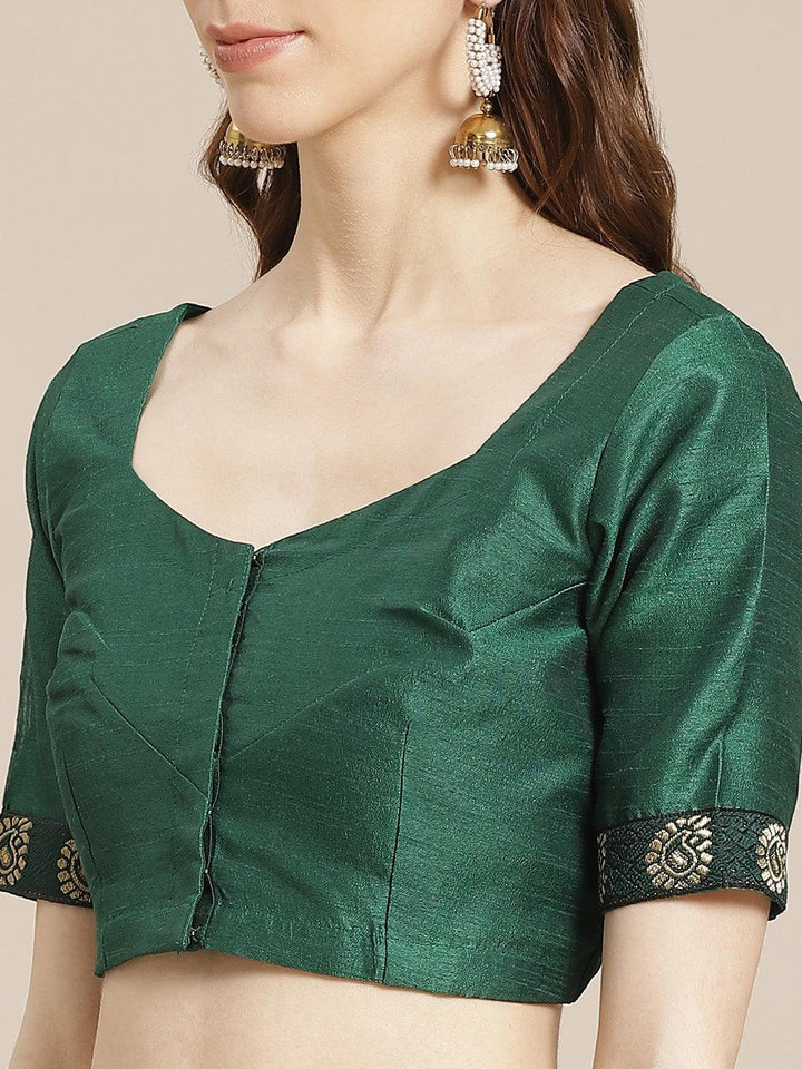 Green Printed Chiffon Saree
