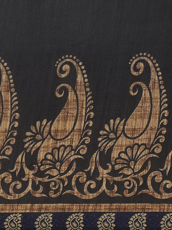 Blue Printed Chiffon Saree