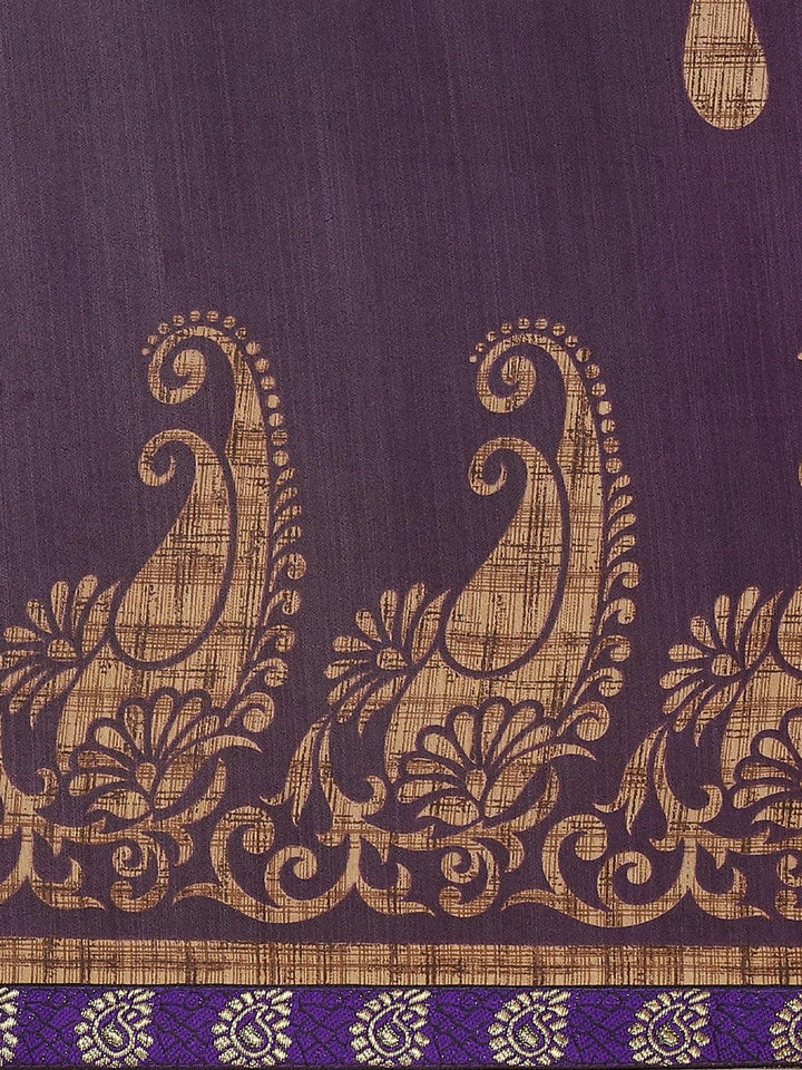 Blue Printed Chiffon Saree