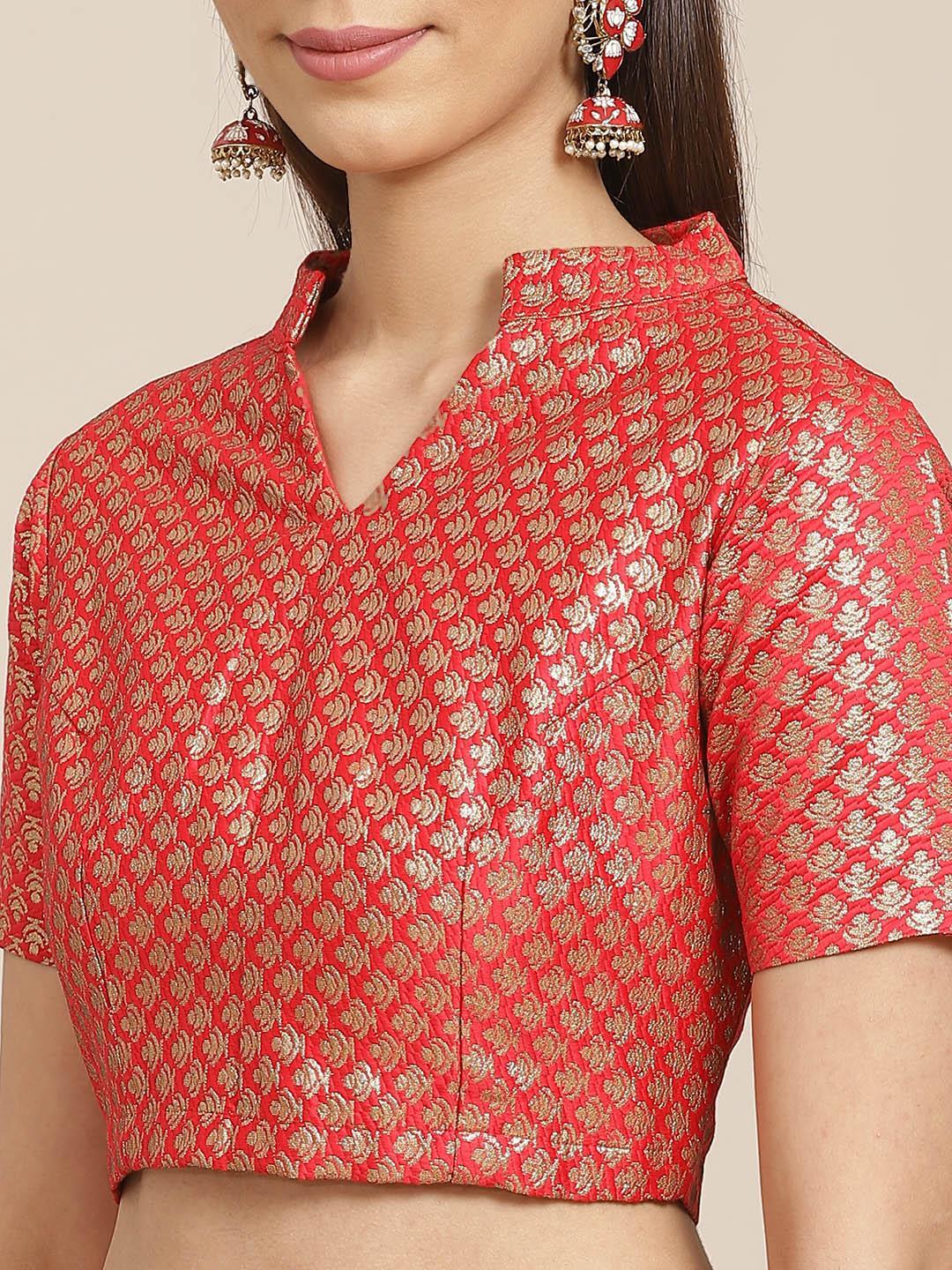 Pink Solid Georgette Saree - ShopLibas