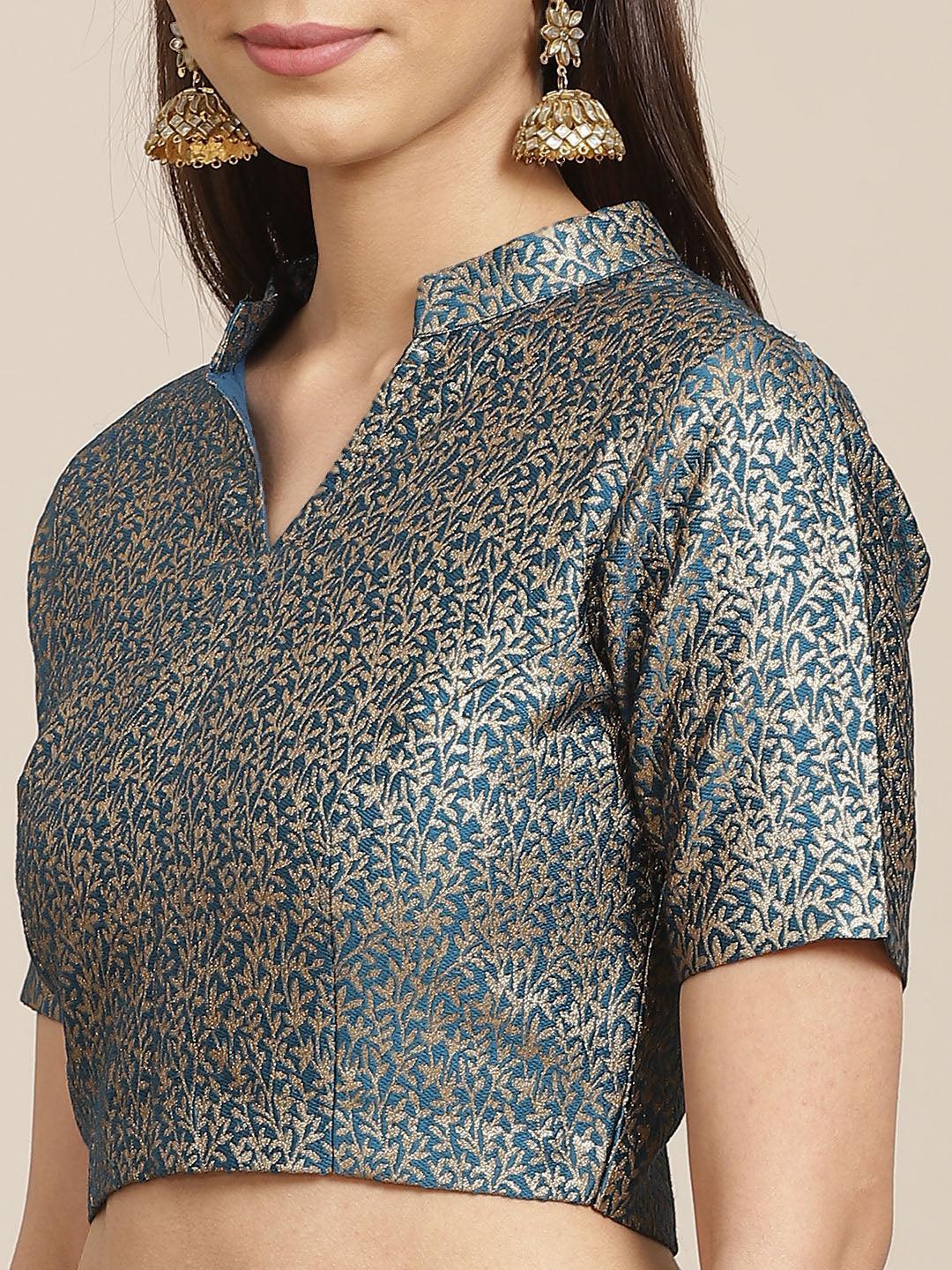 Blue Solid Chiffon Saree - ShopLibas