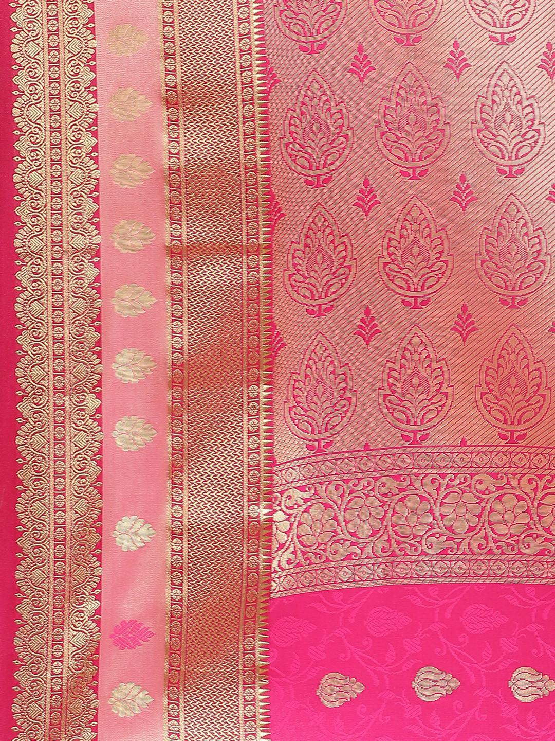 Black Woven Design Brocade Saree - ShopLibas