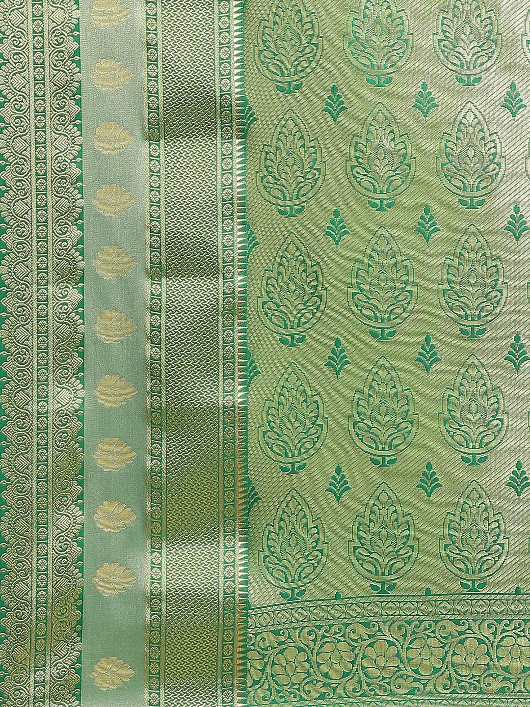 Pink Woven Design Brocade Saree - ShopLibas