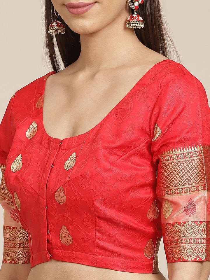 Blue Woven Design Brocade Saree