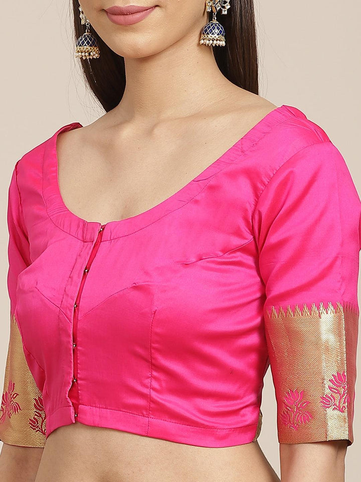 Blue Woven Design Brocade Saree