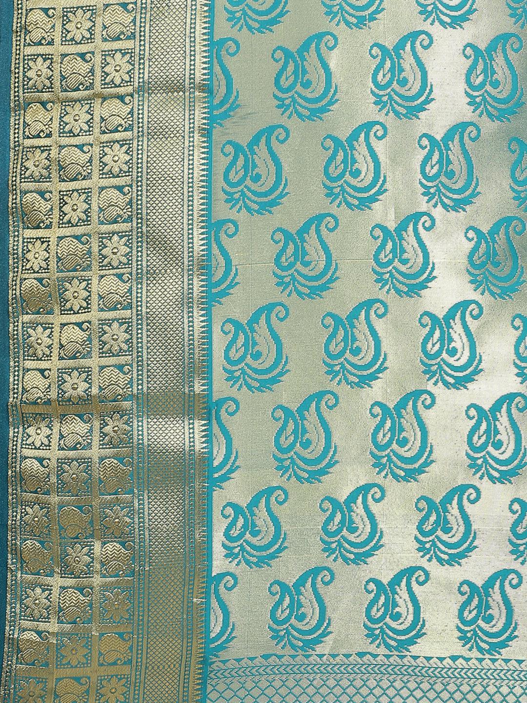 Pink Woven Design Brocade Saree - ShopLibas