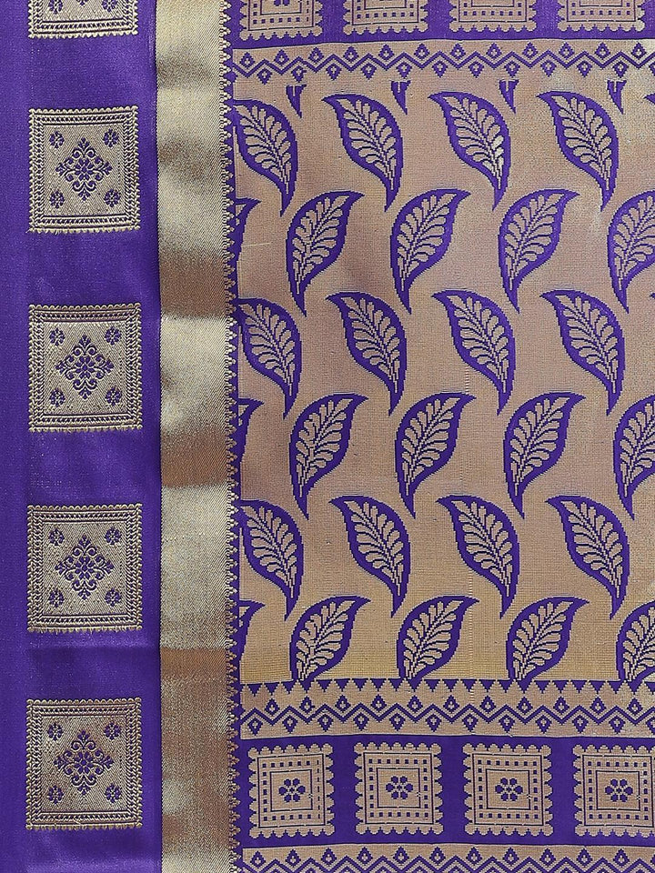 Red Woven Design Brocade Saree