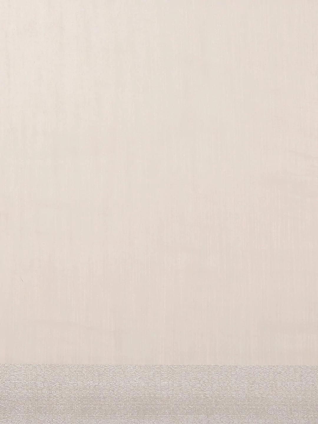 Pink Solid Cotton Saree - ShopLibas