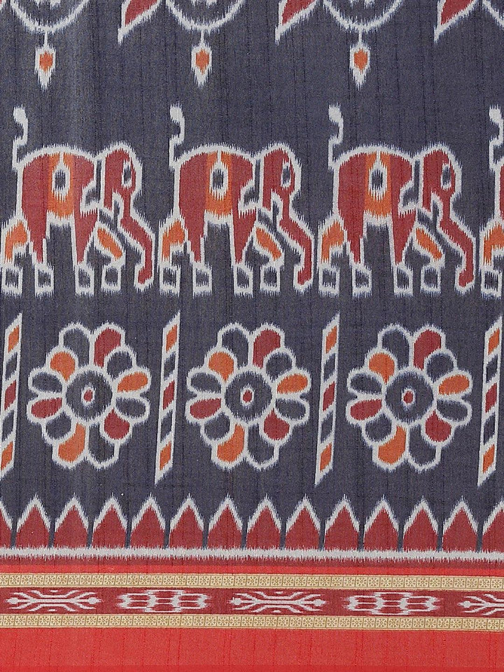 Blue Printed Cotton Saree