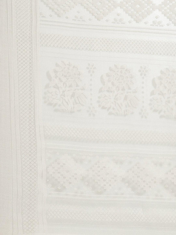 Grey Woven Design Tissue Saree