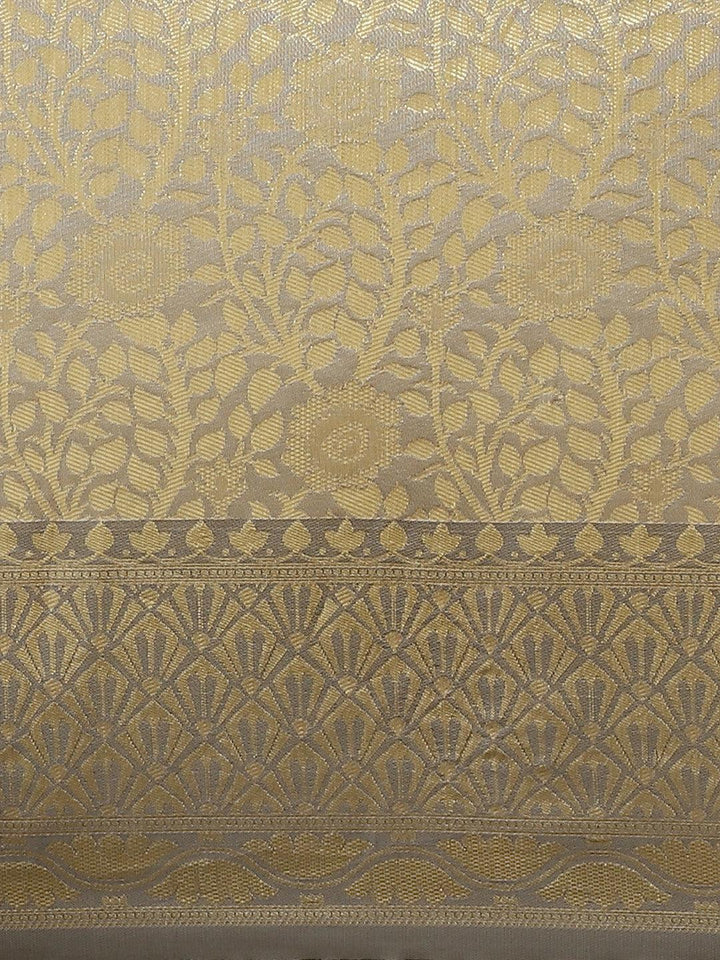 Grey Woven Design Brocade Saree