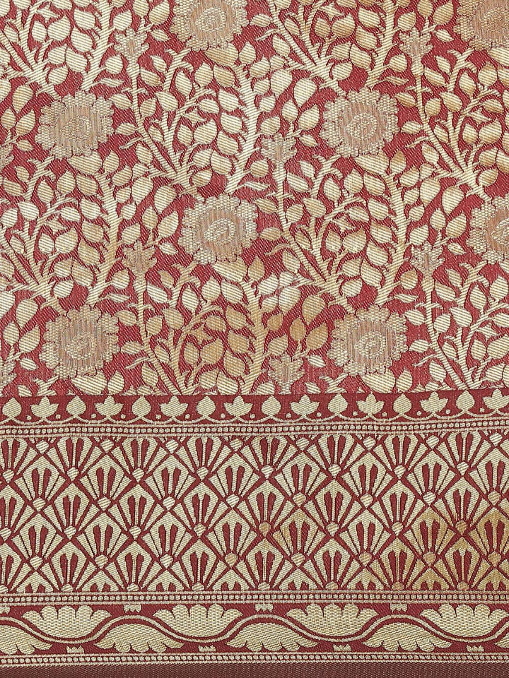 Purple Woven Design Brocade Saree