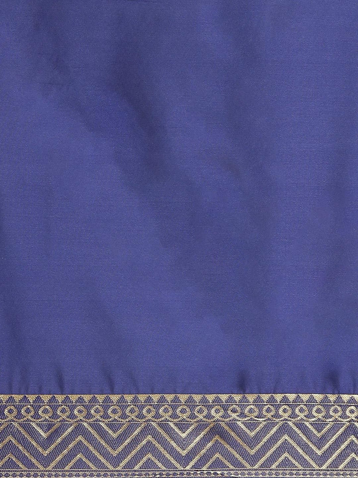 Blue Woven Design Brocade Saree