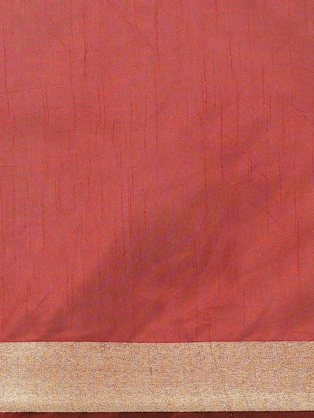 Black Woven Design Brocade Saree - ShopLibas