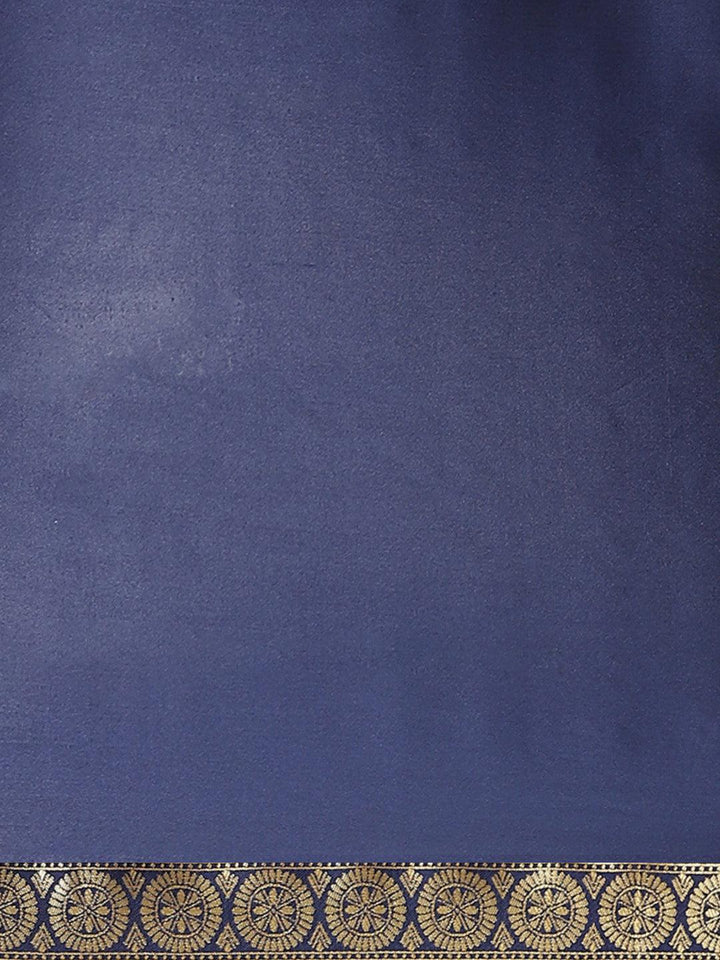 Blue Woven Design Brocade Saree