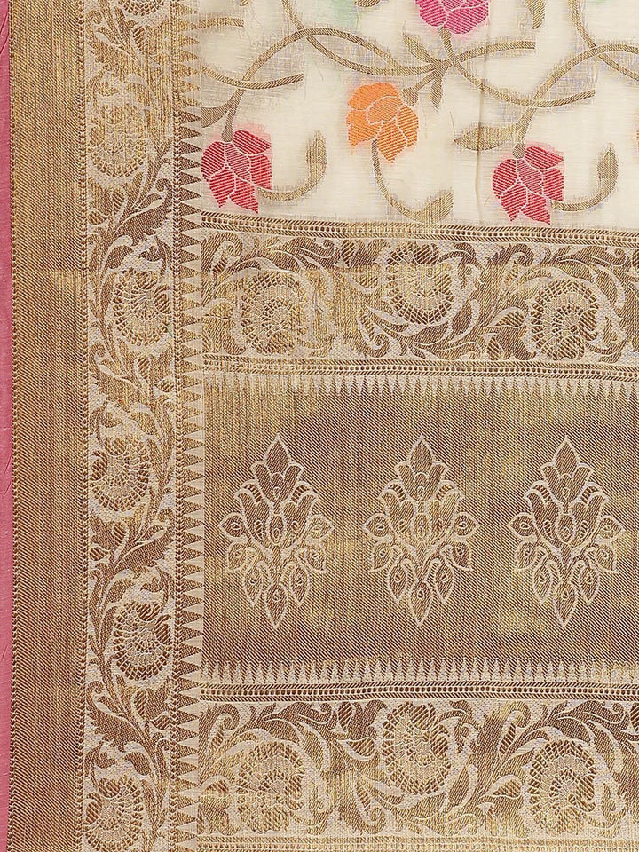 Multicoloured Woven Design Cotton Saree