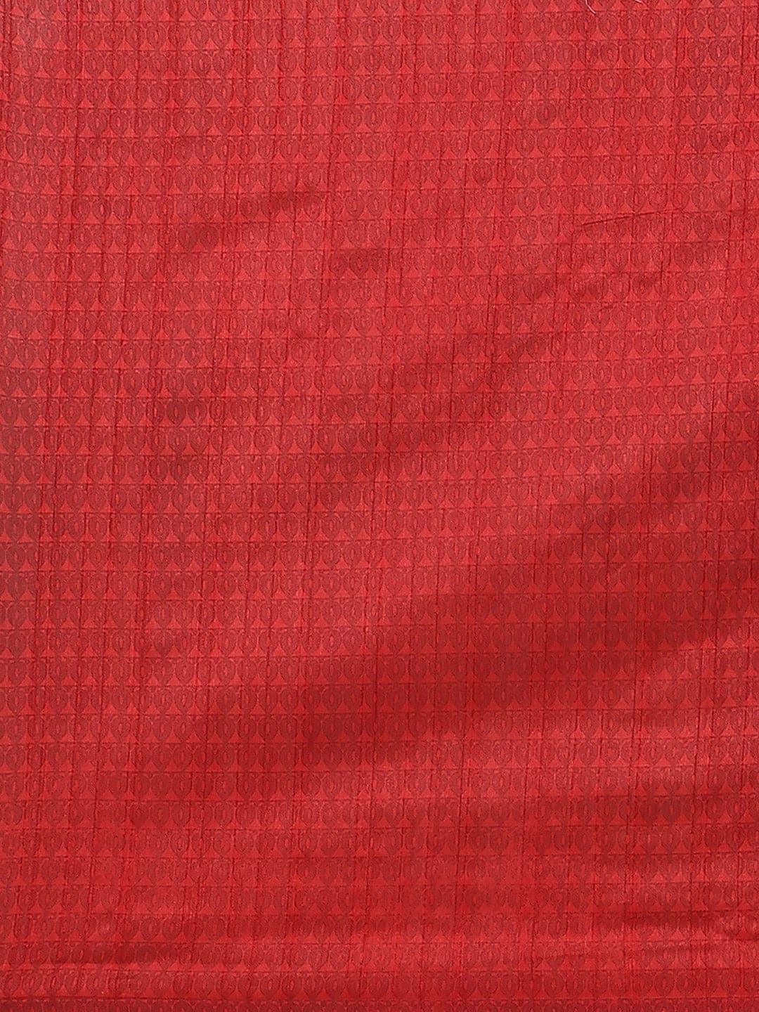 Beige Printed Cotton Silk Saree - ShopLibas