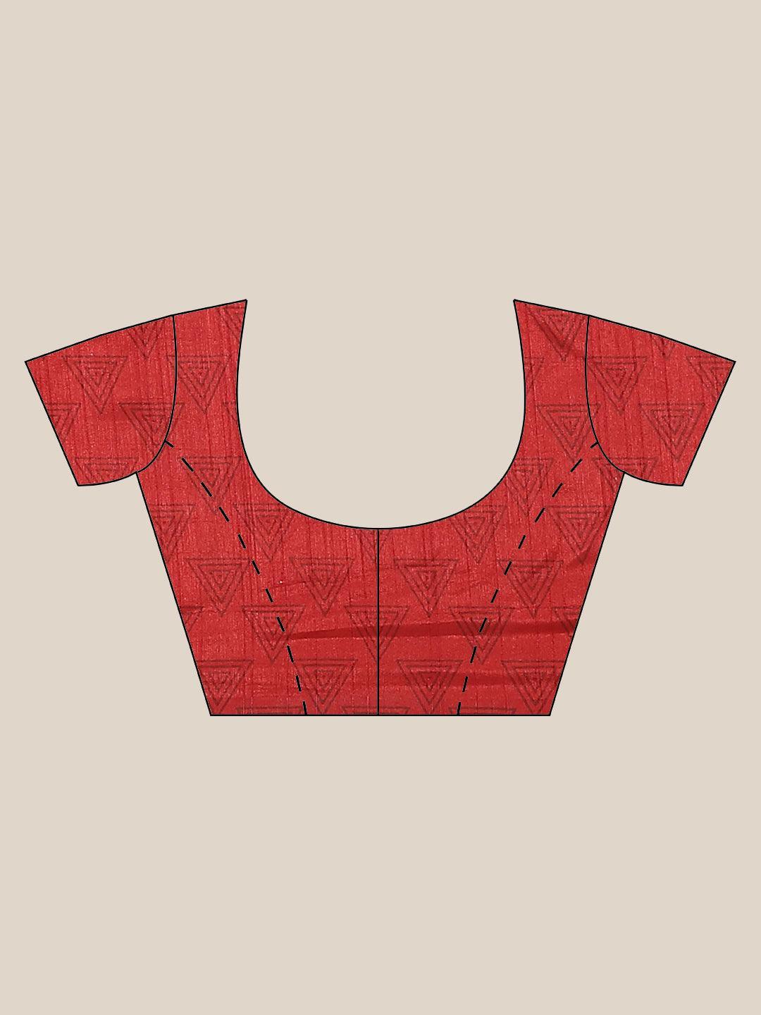 Multicoloured Printed Cotton Silk Saree - ShopLibas