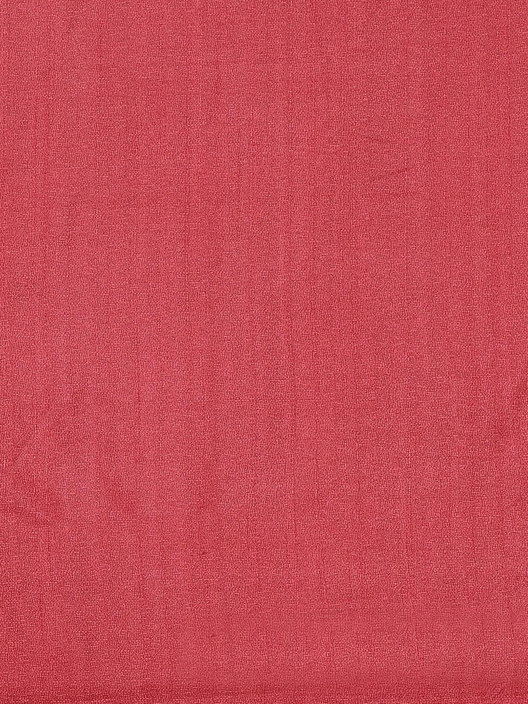 Pink Printed Cotton Silk Saree - ShopLibas