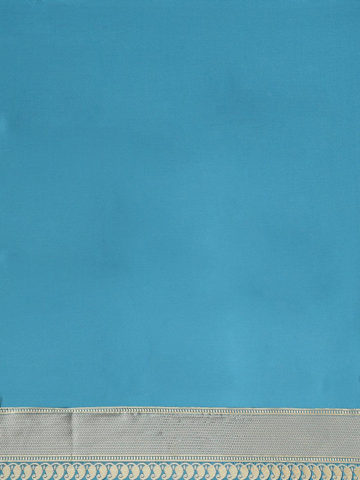 Blue Woven Design Brocade Saree