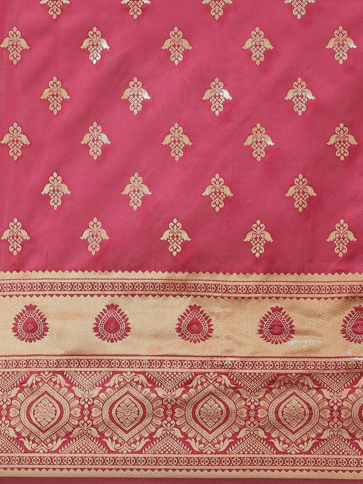 Purple Woven Design Silk Blend Saree